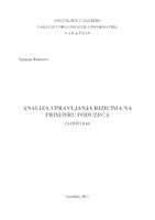 prikaz prve stranice dokumenta Analiza upravljanja rizicima na primjeru poduzeća