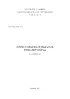 prikaz prve stranice dokumenta Opće okruženje razvoja poduzetništva