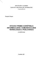 prikaz prve stranice dokumenta Stavovi prema korištenju informacijske i komunikacijske tehnologije u  poslovanju