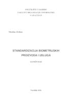 prikaz prve stranice dokumenta Standardizacija biometrijskih proizvoda i usluga