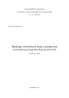prikaz prve stranice dokumenta Redizajn arhitekture rada s podacima postojećeg programskog proizvoda