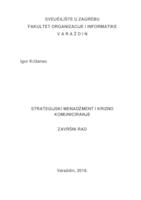 prikaz prve stranice dokumenta Strategijski komunikacijski menadžment i krizno komuniciranje