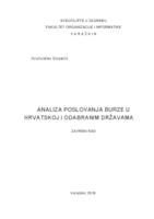prikaz prve stranice dokumenta Analiza poslovanja burze u Hrvatskoj i odabranim zemljama