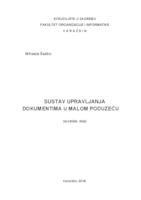 prikaz prve stranice dokumenta Sustav upravljanja dokumentima u malom poduzeću