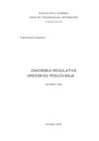 prikaz prve stranice dokumenta Zakonska regulativa uredskog poslovanja