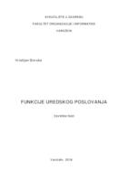 prikaz prve stranice dokumenta Funkcije uredskog poslovanja