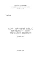 prikaz prve stranice dokumenta Razvoj korisničkog sučelja pomoću React i Redux programskih biblioteka