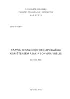 prikaz prve stranice dokumenta Razvoj dinamičkih web aplikacija korištenjem AJAX-a i okvira Vue.js