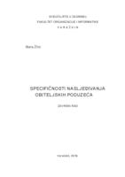 prikaz prve stranice dokumenta Specifičnosti nasljeđivanja obiteljskih poduzeća