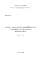 prikaz prve stranice dokumenta Uloga financijskog menadžmenta u povećanju učinkovitosti poslovanja