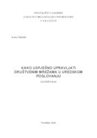 prikaz prve stranice dokumenta Kako uspješno upravljati društvenim mrežama u uredskom poslovanju