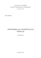 prikaz prve stranice dokumenta Aproksimacija i iterpolacija funkcije