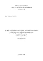 prikaz prve stranice dokumenta Kako možemo učiti i gdje u životu možemo primjenjivati algoritamski način razmišljanja?