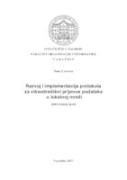 prikaz prve stranice dokumenta Razvoj i implementacija protokola za višeodredišni prijenos podataka u lokalnoj mreži