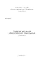 prikaz prve stranice dokumenta Primjena metoda za višekriterijsko odlučivanje