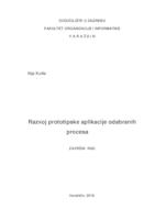 prikaz prve stranice dokumenta Razvoj prototipske aplikacije odabranih procesa