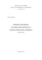 prikaz prve stranice dokumenta Prediktivni model za ranu identifikaciju ispada diskovnih jedinica