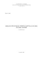 prikaz prve stranice dokumenta Analiza hrvatskog tržišta kapitala od 2005. do 2008. godine