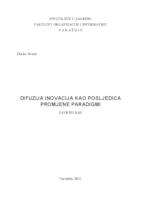 prikaz prve stranice dokumenta Difuzija inovacija kao posljedica promjene paradigmi