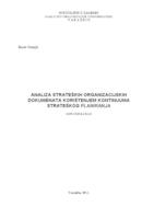 prikaz prve stranice dokumenta Analiza strateških organizacijskih dokumenata korištenjem kontinuuma strateškog planiranja