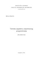 prikaz prve stranice dokumenta Tehnike aspektno orijentiranog programiranja