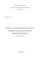 prikaz prve stranice dokumenta Razvoj i uloga digitalne valute i njezin utjecaj na globalni financijski sustav