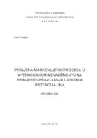 prikaz prve stranice dokumenta Primjena Markovljevih procesa u operacijskom menadžmentu na primjeru upravljanja ljudskim potencijalima