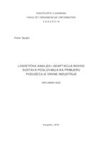 prikaz prve stranice dokumenta Logistička analiza i adaptacija novog sustava poslovanja na primjeru poduzeća iz drvne industrije