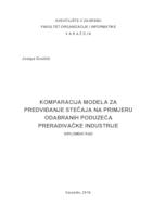 prikaz prve stranice dokumenta Komparacija modela za predviđanje stečaja na primjeru odabranih poduzeća prerađivačke industrije