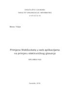 prikaz prve stranice dokumenta Primjena WebSocketa u web aplikacijama na primjeru elektroničkog glasanja