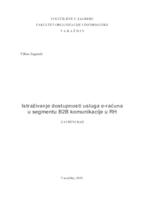 prikaz prve stranice dokumenta Istraživanje dostupnosti usluga e-računa u segmentu B2B komunikacije u RH