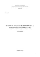 prikaz prve stranice dokumenta Interkulturalna komunikacija u poslovnim interakcijama