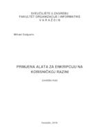 prikaz prve stranice dokumenta Primjena alata za enkripciju na korisničkoj razini