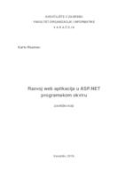 prikaz prve stranice dokumenta Razvoj web aplikacija u ASP.NET programskom okviru