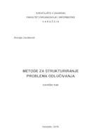 prikaz prve stranice dokumenta Metode za strukturiranje problema odlučivanja