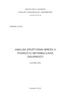 prikaz prve stranice dokumenta Analiza društvenih mreža u području informacijske sigurnosti