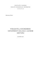 prikaz prve stranice dokumenta Pokazatelji ekonomske uspješnosti usluga u javnom sektoru