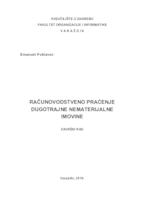 prikaz prve stranice dokumenta Računovodstveno praćenje dugotrajne nematerijalne imovine