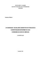 prikaz prve stranice dokumenta Stvaranje vizualnog identiteta poduzeća korištenjem Interneta kao komunikacijskog medija