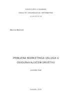 prikaz prve stranice dokumenta Primjena marketinga usluga u osiguravajućem društvu