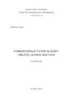 prikaz prve stranice dokumenta Komuniciranje putem glazbe i umijeće javnog nastupa