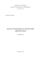 prikaz prve stranice dokumenta Razvoj programa za društveno umrežavanje