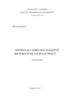 prikaz prve stranice dokumenta Definicija i osnovna svojstva matematičke vjerojatnosti