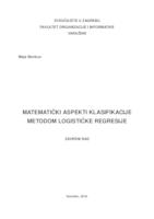 prikaz prve stranice dokumenta Matematički aspekti klasifikacije metodom logističke regresije