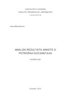 prikaz prve stranice dokumenta Analiza rezultata ankete o potrošnji kućanstava