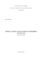 prikaz prve stranice dokumenta Upravljanje sustavom autonomnih letjelica