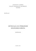 prikaz prve stranice dokumenta Detekcija lica primjenom neurnoskih mreža