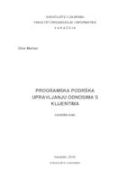 prikaz prve stranice dokumenta Programska podrška upravljanju odnosima s klijentima