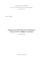 prikaz prve stranice dokumenta Analiza konverzije 3d modela različitih formata zapisa