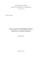 prikaz prve stranice dokumenta Evaluacija informacijskih sustava javne uprave